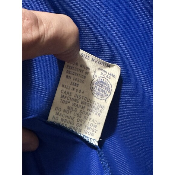 VTG 100% American Union Made ILGWU Embroidered Lace Ruffled Trim Romper Gown Med - Picture 6 of 10